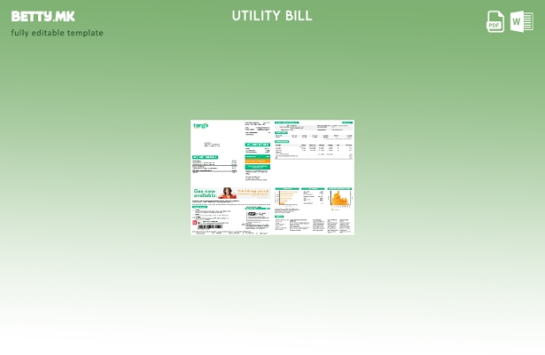 Модерен стил Шаблон за страници за збор за сметки за комунални услуги во Австрал